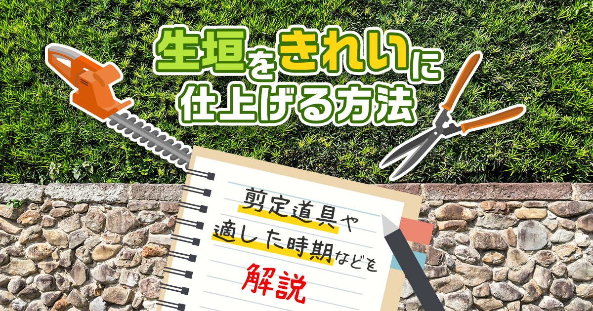 生垣の剪定をきれいに仕上げる方法