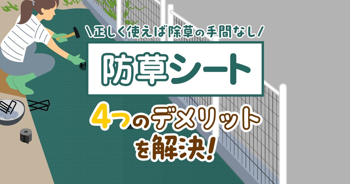 防草シートのデメリットと解決方法